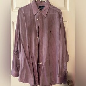 Ralph Lauren, 17 1/2 x 35, good condition. Burgandy/plum color